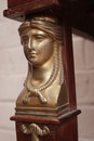 Empire style Display cabinet in mahogany and bronze, France 1900