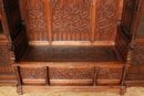 style Exceptional 10pc monumental gothic walnut office set
