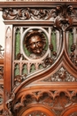 style Exceptional 10pc monumental gothic walnut office set