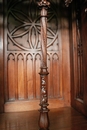 style Exceptional 10pc monumental gothic walnut office set