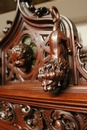 style Exceptional 10pc monumental gothic walnut office set