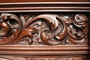 style Exceptional 10pc monumental gothic walnut office set
