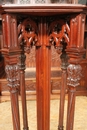 style Exceptional 10pc monumental gothic walnut office set