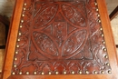 style Exceptional 10pc monumental gothic walnut office set