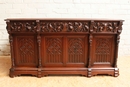 style Exceptional 10pc monumental gothic walnut office set