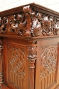 style Exceptional 10pc monumental gothic walnut office set