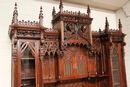 style Exceptional 10pc monumental gothic walnut office set