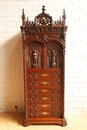 style Exceptional 10pc monumental gothic walnut office set