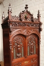style Exceptional 10pc monumental gothic walnut office set