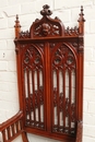 style Exceptional 10pc monumental gothic walnut office set