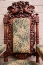Renaissance style Sofa set in Walnut, France 19th century