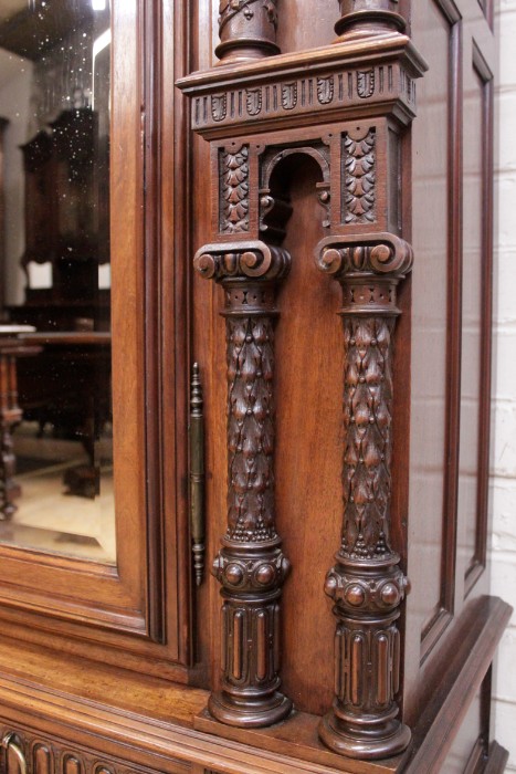 Exceptional 4 pc. renaissance bedroom in walnut