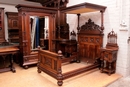 Renaissance style Bedroom in Walnut, France 19th century