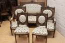 Louis XVI style Sofa set in Walnut, France 19th century