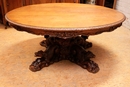 Black forest style Table in Oak, France 19th century