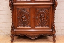 Renaissance style Bookcase in Walnut, France 19th century