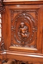 Renaissance style Bookcase in Walnut, France 19th century