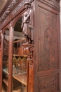 Renaissance style Bookcase in Oak, France 19th century