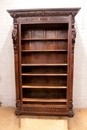 Renaissance style Bookcase in Oak, France 19th century