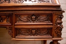 Renaissance style Desk in Walnut, France 19th century