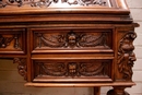 Renaissance style Desk in Walnut, France 19th century