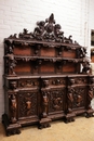 Renaissance style Cabinet in Walnut, italie 19th century