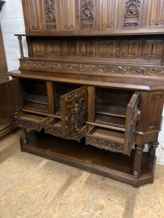 Exceptional gothic dinning set in walnut