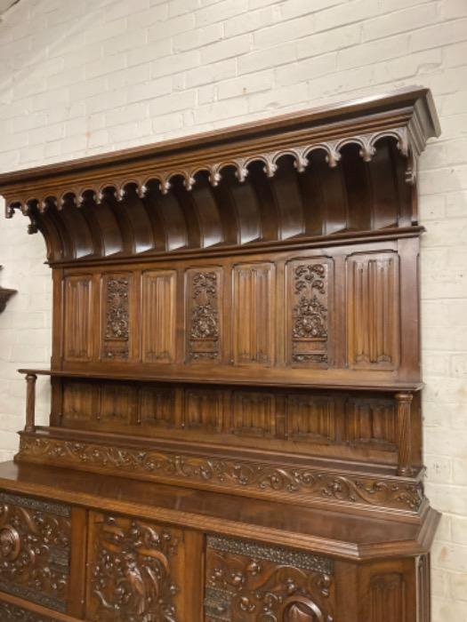 Exceptional gothic dinning set in walnut