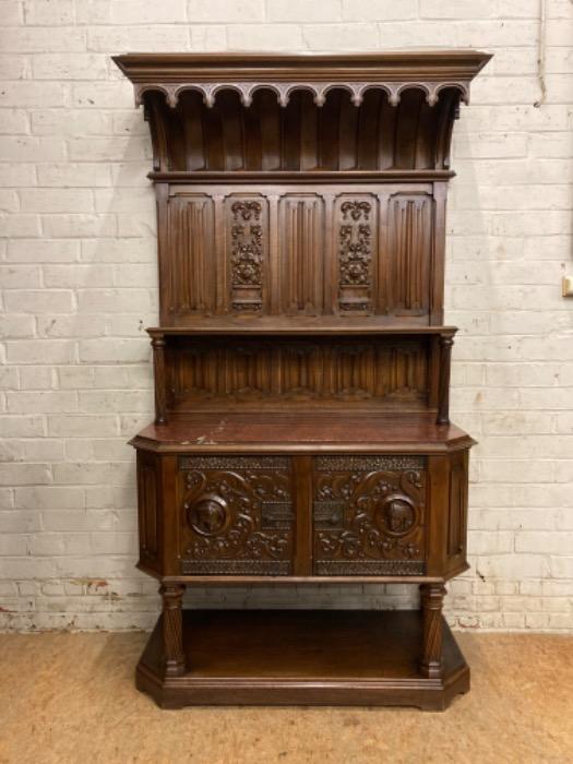 Exceptional gothic dinning set in walnut