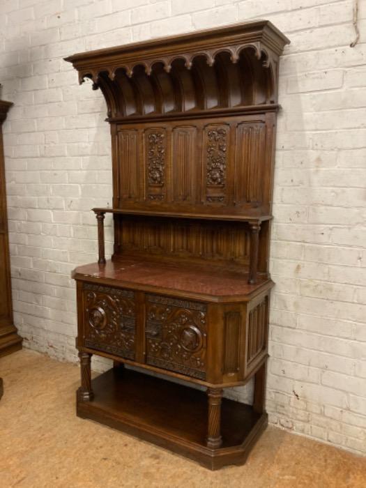 Exceptional gothic dinning set in walnut