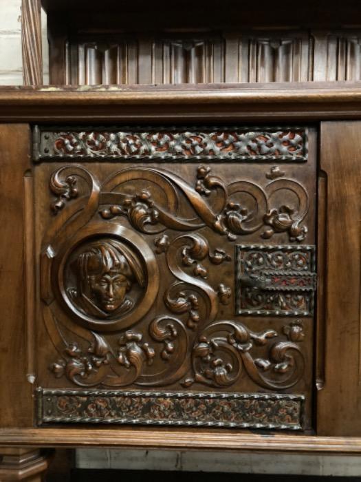 Exceptional gothic dinning set in walnut