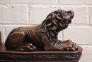 Gothic style Hall bench in Walnut, France 19th century