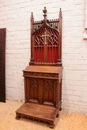 Gothic style Prayer bench in Walnut, France 19th century