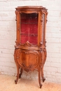 Louis XV style Display cabinet in Walnut, France 19th century