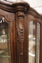 Louis XV style Display cabinet in Walnut, France 19th century