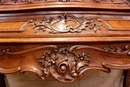 Louis XV style Secretary desk in Walnut, France 19th century