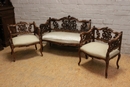 Louis XV style Sofa set in Walnut, France 19th century