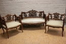 Louis XV style Sofa set in Walnut, France 19th century