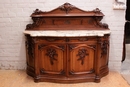 Louis XV style Sideboard in walnut and marble, France 19th century