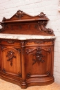 Louis XV style Sideboard in walnut and marble, France 19th century