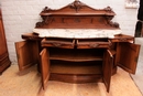 Louis XV style Sideboard in walnut and marble, France 19th century