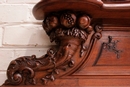 Louis XV style Sideboard in walnut and marble, France 19th century