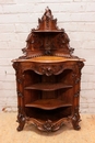 Louis XV style Corner cabinet in Walnut, France 19th century