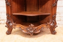 Louis XV style Corner cabinet in Walnut, France 19th century