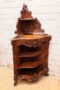 Louis XV style Corner cabinet in Walnut, France 19th century