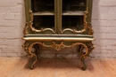 Louis XV style Display cabinet in paint wood, France 19th century