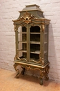 Louis XV style Display cabinet in paint wood, France 19th century