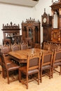 Gothic style Dinning set in Walnut, France 19th century