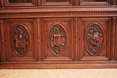 Hunt style Bookcase in Oak, France 19th century