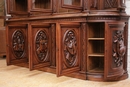 Hunt style Bookcase in Oak, France 19th century